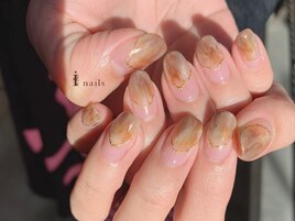 メタリックもやもやネイル