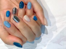 ルームヘアネイル 曙橋店(Room hair nail)/いろんなブルー×水滴ネイル☆