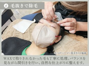 ケイトステージラッシュ 松本店/【施術の流れ】5.毛抜きで除毛