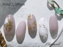 プラスネイル 池袋西口店(PLUS NAIL)/(3384)ニュアンスミラーフラワー