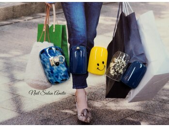ネイルサロン アミティエ(Nail Salon Amitie)/デニム×ニコちゃんfootネイル