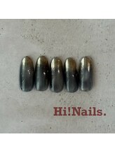 ハイネイルアンドラッシーズ(Hi! Nails&Lashes)/マグネット×ミラーグラデ