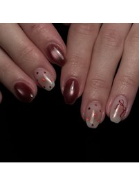 バレンタインネイル