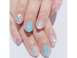 爽やかニュアンスネイル