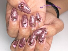 【自爪ネイル】ピンクハート