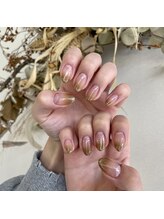 ミントリーフ バイ リート(Mint leaf by Reat)/ブラウングラデーション×ラメ