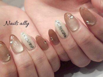 水光マグネット×シルバーラメ