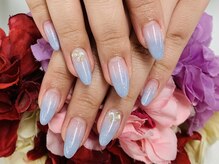 ダブルネイル(Double Nail)/【ほり】水色グラデーション