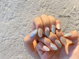 涼しげネイル