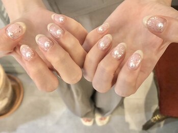 エリンカネイル バイ レシッド 武蔵小杉(erincanail by rcid)/ラメ×フレンチ　