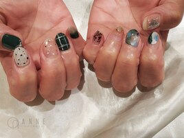 【パラジェル】ちぐはぐネイル