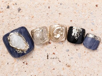 アイネイルズ 町田店(I nails)/パールジュエリーフット10480円