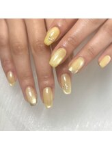 春ネイル イエローマグネット