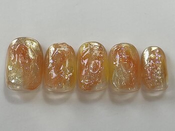 ネイルメゾン 天神店(NAIL MAISON)/オレンジもやもやネイル¥6000