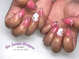 【自爪ネイル】フラワーネイル