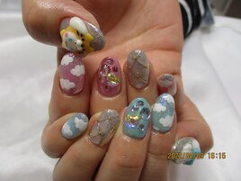 真のアートつけ放題ネイル