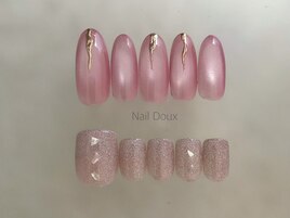 マグネット×ミラーネイル