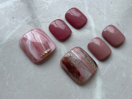 【シンプルフットネイル】