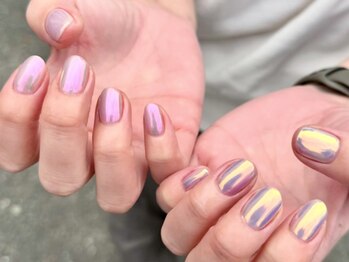 フレイムス アイラッシュ アンド ネイル(FRAMES)/艶感♪オーロラネイル♪