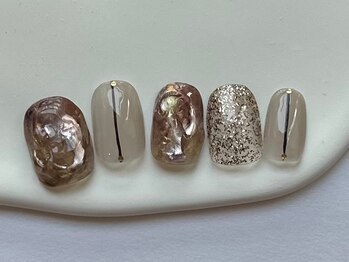アイネイルズ 天神今泉店(I-nails)/【yuka.t】くすみニュアンス