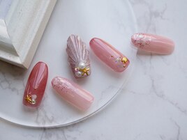 ユニコーン×人魚の鱗ネイル