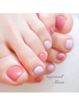 たゆ ネイル(たゆnail)/春のパステルフットネイル