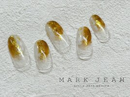 163. 塗りかけ　ブラウン ネイル