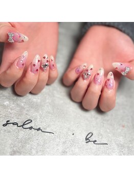 バレンタインネイル