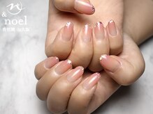 ノエル(Noel)/ピンク×ガラスフレンチ