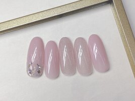キラキラピンクネイル　¥6800