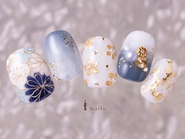 ミラー×和×お花ネイル11500円