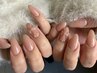 ビッグクロムネイル2本+ワンカラー/マグネットネイル　推し活ネイル