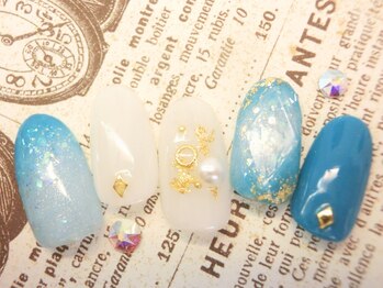 ネイルサロン ロゼオ(Nail salon Roseo)/■渋谷>8990円/宝石カットネイル