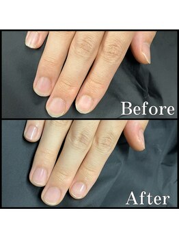 眉毛男子 新宿店/ネイルケア【 before / after 】