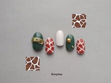 シンプリー 吉祥寺店(Simpliee by Procare nail)/【ハンド】キリン柄ネイル