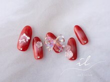 イル 神戸店/チークネイル×ゴテゴテパーツ