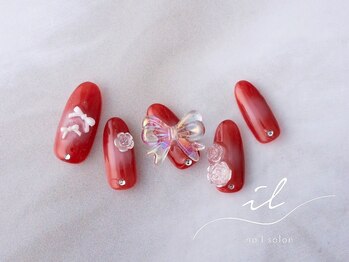 イル 神戸店/チークネイル×ゴテゴテパーツ