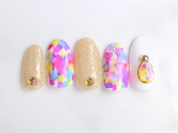 ネイリス(NAILISS)/リキッド/カラフル/白/ゴールド