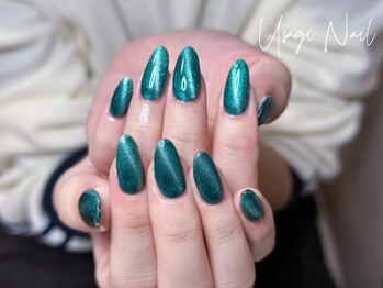 ウサギネイル 新大久保店(usagi nail)/マグネットフレンチ秋可愛い