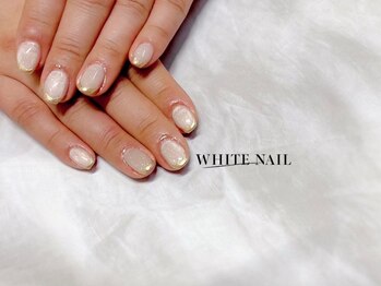 ホワイトネイル(WHITE NAIL)/マグネット/ミラーフレンチ