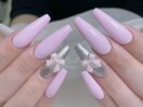 長さ出しシンプルネイル