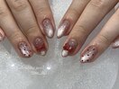 バレンタインネイル