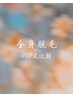 【まずは気軽にお試し】全身脱毛(VIOまたは顔込) ¥10890→