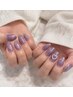 【ネイルモデル★オフなし限定】hand フラッシュ・ラメワンカラー　￥3000