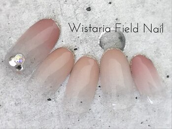ウィスタリアフィールドネイル MONAD店(WISTARIA FIELD)/先ラメライン グラデーション