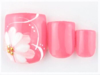 ネイルサロン ブランアンジュ(Blanc Ange)/フットジェルAアート【¥11000】