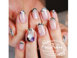 ガラスフレンチ　ビジュー盛り