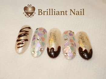 ブリリアント/バレンタインネイル