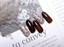 ワイネイル(Y.nail)/グレージュツイードデザイン