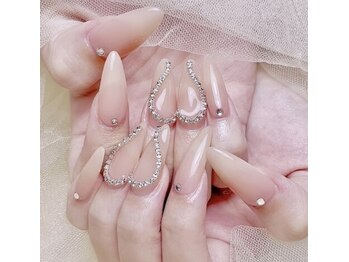 バレンタインネイル